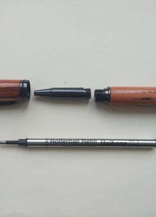Ручка роллер ручной работы оранжевый клён5 фото