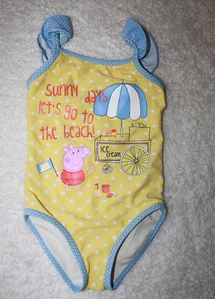 Крутий купальник зі свинкою пеппой фірми next на 9-12 міс.
