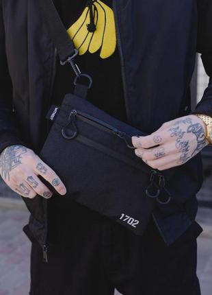 Мужская сумка через плечо without brick reflective black3 фото