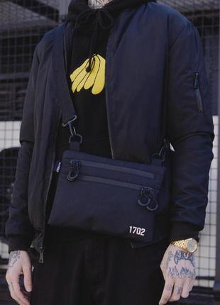 Мужская сумка через плечо without brick reflective black2 фото