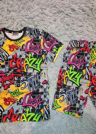 Графіті костюм футболка та шорти cegisa 122/7 на хлопчика