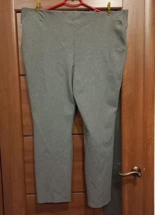 Сірі трикотажні брюки 60-64р2 фото