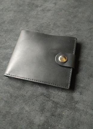 Шкіряний гаманець, гаманець з натуральної шкіри. гаманець чорного кольору.
