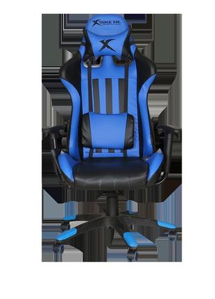 Кресло геймерское игровое на колесах xtrike me регулируемое эргономичное black/blue (gc-905)2 фото