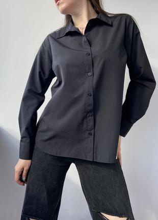Базовая черная рубашка/рубашка от бренда george6 фото