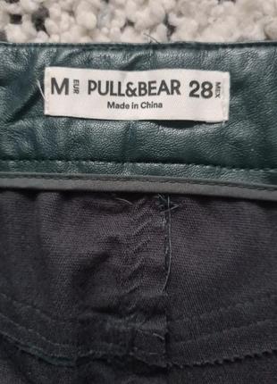 Юбка из эко кожи pull &amp; bear мини юбка3 фото