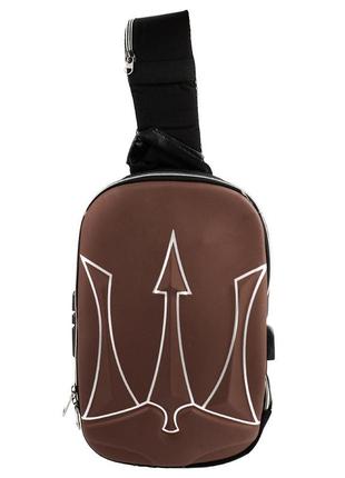 Мужская сумка-рюкзак 22х31х5
 см valiria fashion коричневый (2000002242956)2 фото