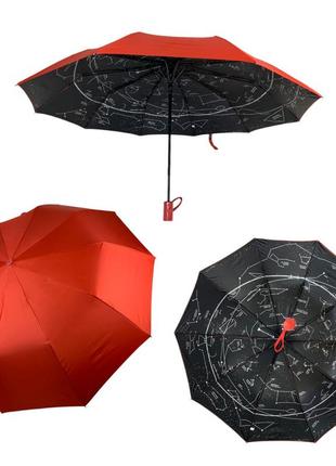 Женский зонт полуавтомат 100 см bellissima  красный (2000002288558)