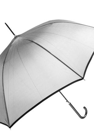 Женский зонт-трость полуавтомат 91 см fulton серый (2000002080459)