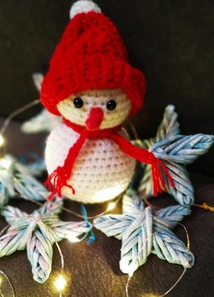 Игрушка снеговик ручной работы5 фото