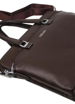 Женский деловой портфель 37,5х28,5х11 см villado коричневый (2000001602300)4 фото
