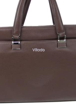 Женский деловой портфель 37,5х28,5х11 см villado коричневый (2000001602300)6 фото