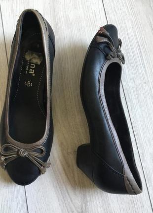 Jana туфлі натуральна шкіра чорні  німеччина оригінал 38 розмір