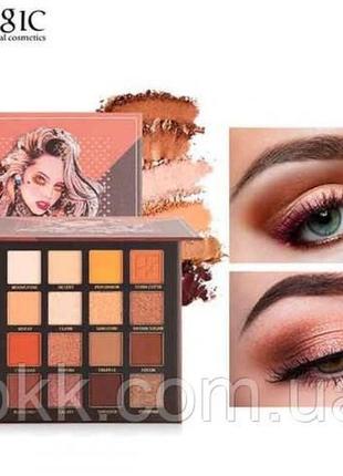 Тіні для повік star temptation eyeshadow palette 16 colors imagic professional cosme різнобарвний