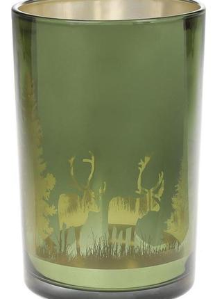 Підсвічник скляний "таїнливий ліс" 12х18 см bona (2000002645818)