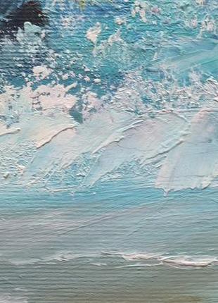 Морський пейзаж полотно на підрамнику 50х40 см, масло, мастихін, кисть4 фото