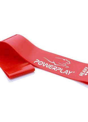 Резинка для фитнеса mini power band 1.2мм. heavy (11 кг) 50х5 см powerplay красный (2000002543411)1 фото