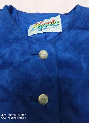 Шикарна вінтажна замшева куртка kippie