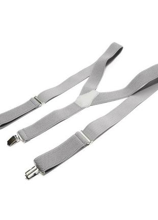 Підтяжки 3,5х180-185 см gofin suspenders світло-сірий (2000001410400)1 фото