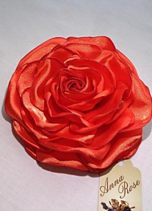 Брошка з тканини квіти "червоні троянди і гвоздики"10 фото