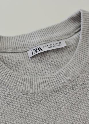 Жіночий светр zara. cірий светр на весну-літо. лонгслів жіночий2 фото