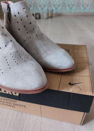 Брендовые новые полу ботиночки серые кожаные, размер 38 regarde le ciel2 фото