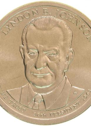 Монета сша 1 долар, 2015 року, 36 президент сша - ліндон джонсон (1963–1969)5 фото