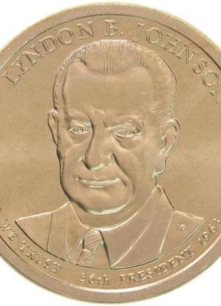 Монета сша 1 долар, 2015 року, 36 президент сша - ліндон джонсон (1963–1969)7 фото