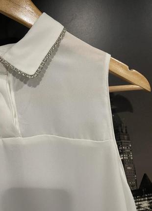 Жіноча біла ошатна блуза сорочка zara4 фото