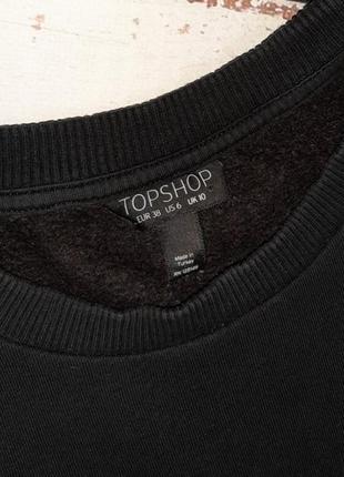 1+1=3 базовый утепленный черно-белый свитшот свитер на флисе topshop, размер 44 - 466 фото