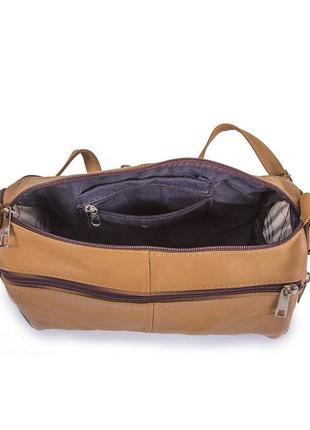 Женская кожаная сумка 25х16х13 см tunona коричневый (2000002488835)6 фото