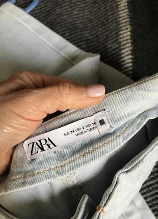 Широкі джинси з накладними кишенями zara 342 фото