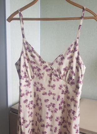 Платье миди в бельевом стиле сарафан цветочный принт2 фото