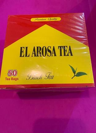 Чай египетский чёрный мелкого помола el arosa tea. 50 пакетиков premium black tea