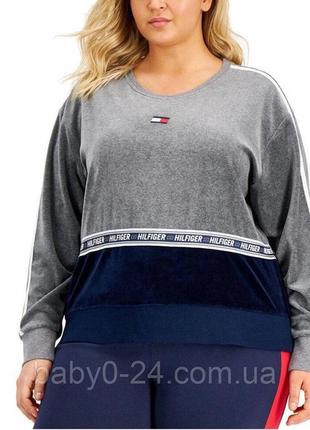 Tommy hilfiger sport жіноча зручна велюрова толстовка xxxl1 фото