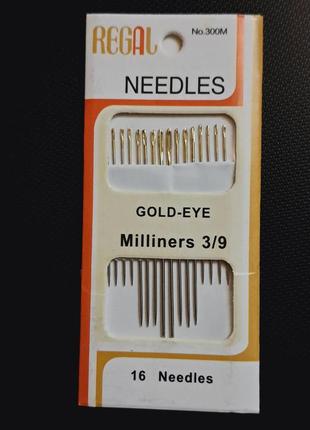Голки для ручного шиття збільшене вушко