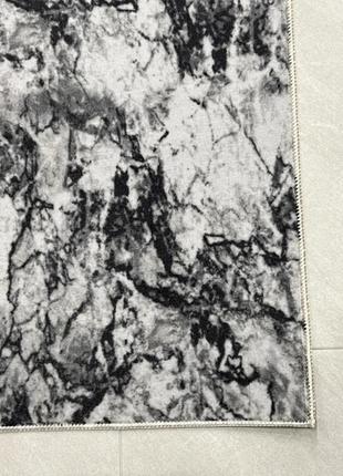 Ковер 0.6x1.1 м на резиновой основе универсальный soft gray мрамор 20284 фото