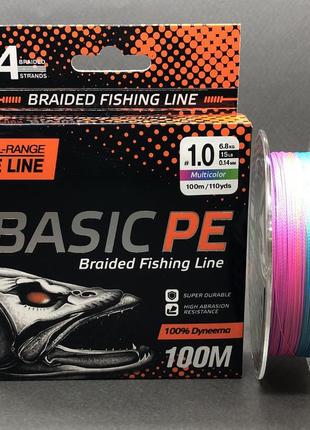 Шнур select basic pe multicolor 100m 0.14mm 15lb/6.8kg