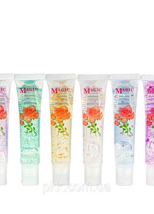 Блиск для губ tasty lip gloss прозорий з блискітками 8 мл magic your life прозорий (2000002534372)