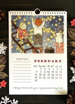 Togetherness перекидний настінний календар на 2022 рік про романтичних відносинах і дружбі3 фото