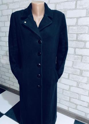 Чорне кашемірове брендове пальто zeta evviva кашемір+ шерсть виробник 🇮🇹 італія