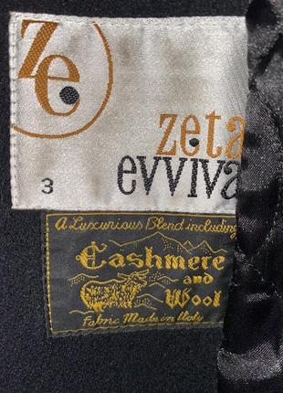 Чёрное кашемировое брендовое пальто zeta evviva кашемир+ шерсть производитель 🇮🇹 италия4 фото