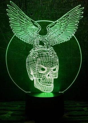 Ночник-светильник 3d "хрустальный череп" 25х18 см 3dtoyslamp  (2000002618805)