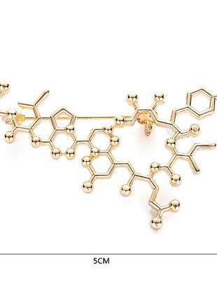 Брошка медична «ціп молекул 2».