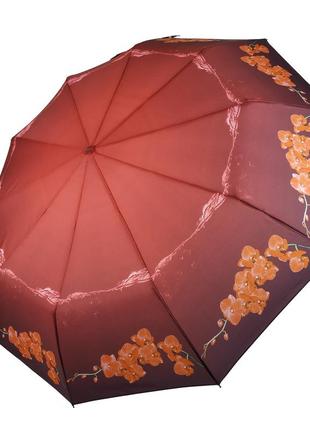 Жіноча напівавтоматична парасолька (733) 98 см the best бордова (2000000974453)