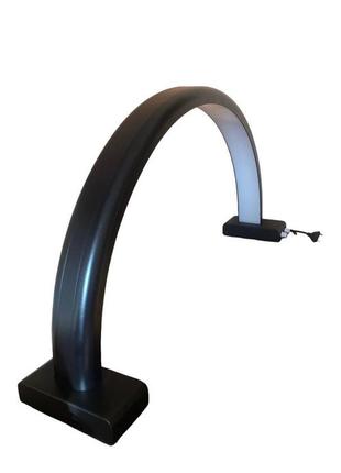 Безтіньова настільна лампа для майстра манікюру "арка" у чорному кольорі