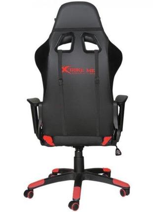 Кресло геймерское игровое на колесах xtrike me регулируемое эргономичное black/red (gc-905)2 фото