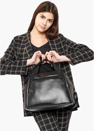 Женская сумка 37х16х25 см sambag черный (2000001476871)7 фото