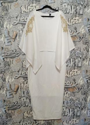 Нова святкова стретчева міді сукня від shein, батал.1 фото