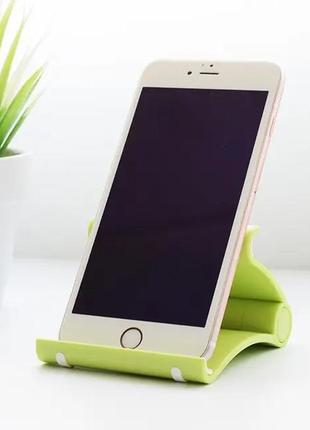 Настольная подставка для телефона планшета vention phone holder складная green (kcaq0)6 фото